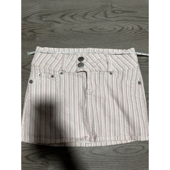 Vintage‎ Venus USA Striped Mini Skirt High Waisted Y2K Style Pockets Size 7/8 - Picture 4 of 6